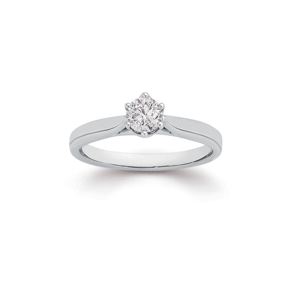 18ct White Gold .50ct Diamond Solitaire Ring