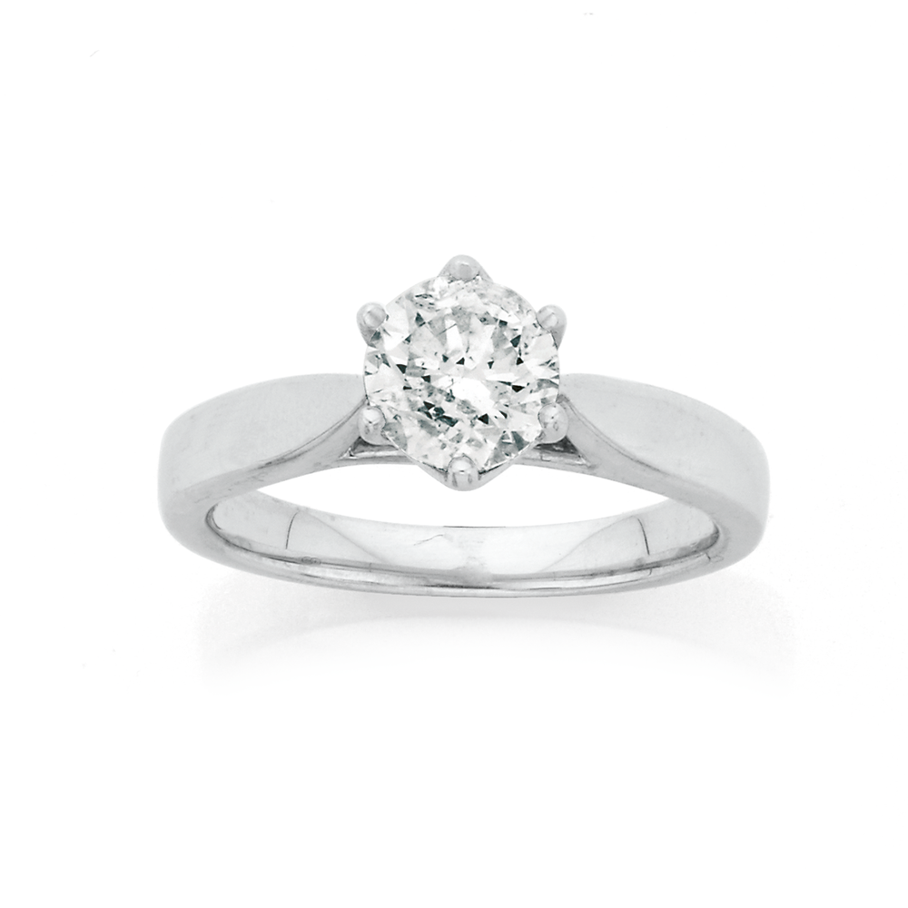 18ct White Gold Diamond Solitaire Ring | Prouds