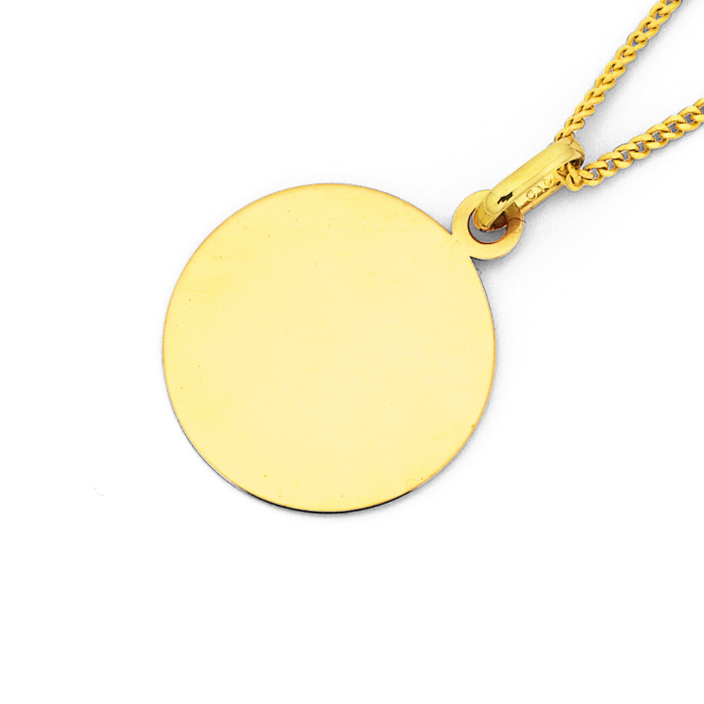 Gold Filled Initial Disk Necklace – Simply Faye