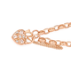 9ct 19cm Rose Gold Diamond & Morganite Belcher Padlock Bracelet