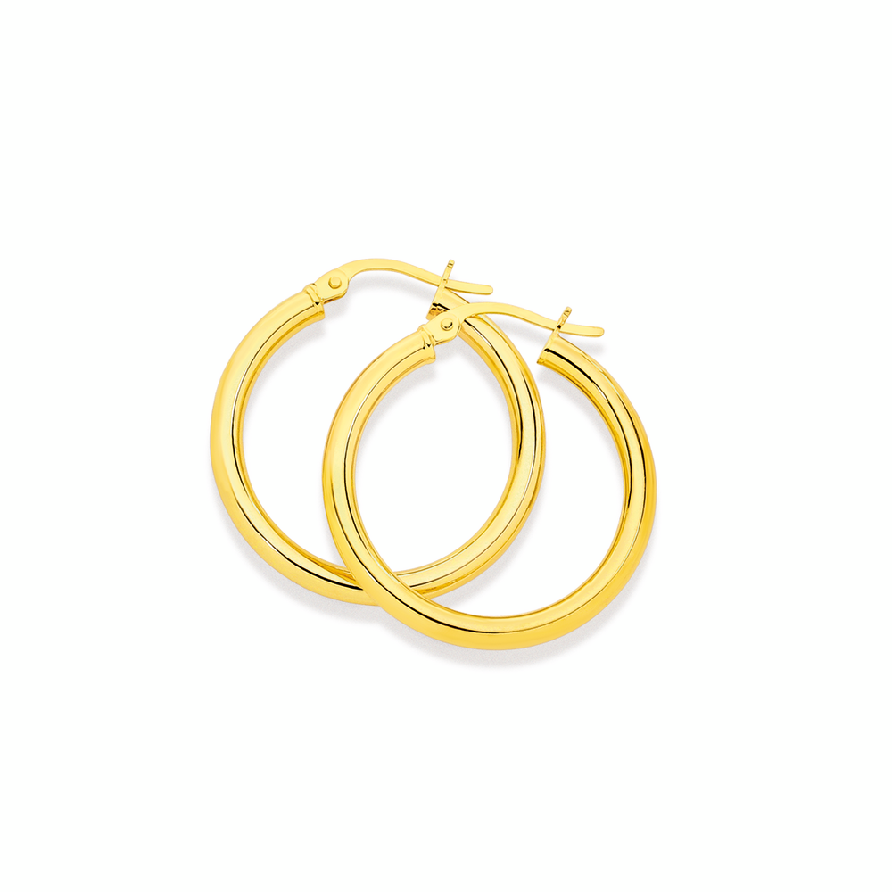 9ct 20mm Polished Hoop Earrings