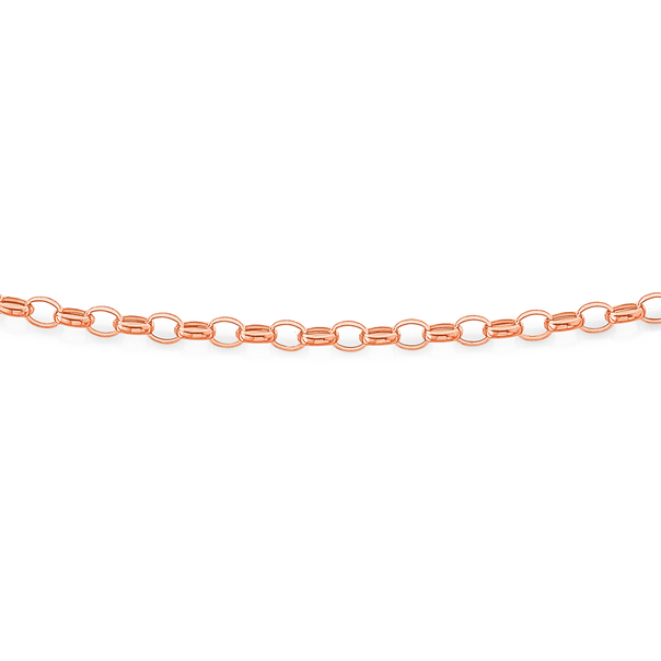 9ct 50cm Rose Gold Oval Belcher Chain