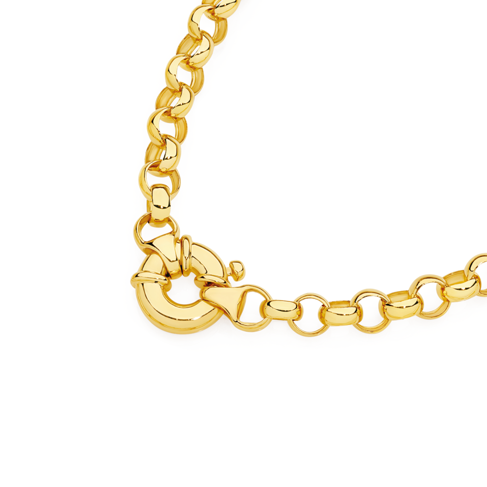 9ct 50cm Solid Belcher Bolt Ring Necklace Prouds