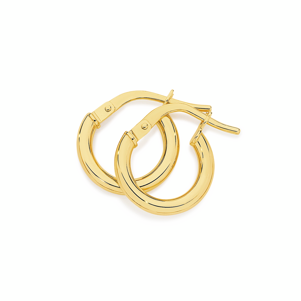 9ct 8mm Polished Hoop Earrings