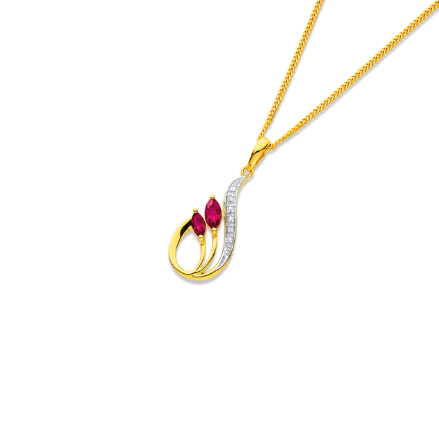 Ruby pendant prouds Clearance