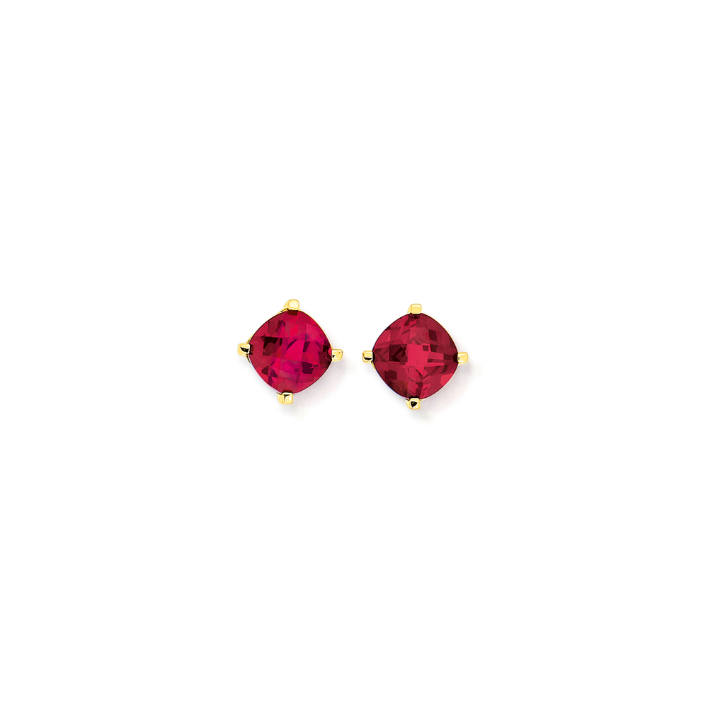 9ct 5mm Garnet Stud Earrings in Red Prouds