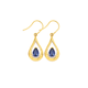 9ct Created Sapphire and Diamond Drop Earrings