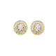 9ct Diamond Round Framed Stud Earrings TDW=.15ct
