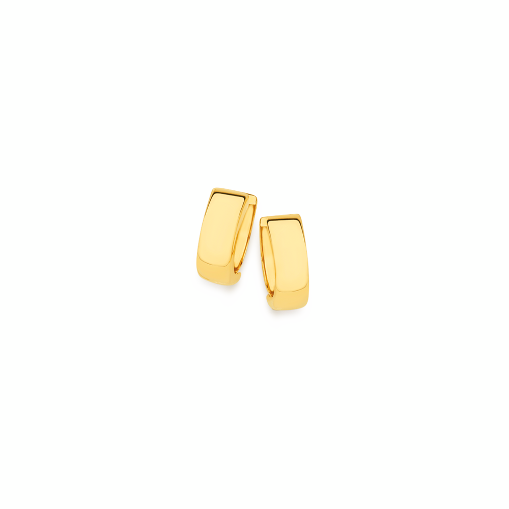9ct Gold 10mm Huggie Earrings