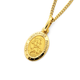 9ct Gold 12mm Oval Saint Christopher Medallion Pendant