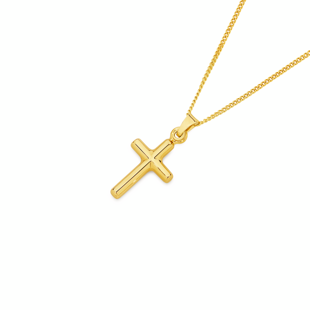 9ct Gold 15mm Cross Pendant