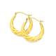 9ct Gold 15mm Twist Creole Earrings