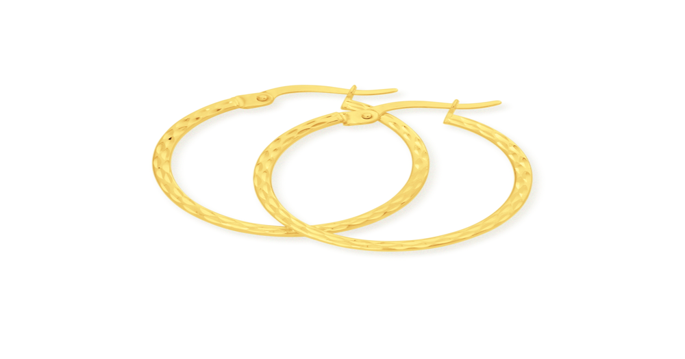 Gold hoop earrings prouds Clearance