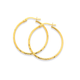 9ct Gold 1.5x25mm Diamond-cut Hoop Earrings