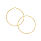 9ct Gold 1.5x50mm Diamond-cut Hoop Earrings
