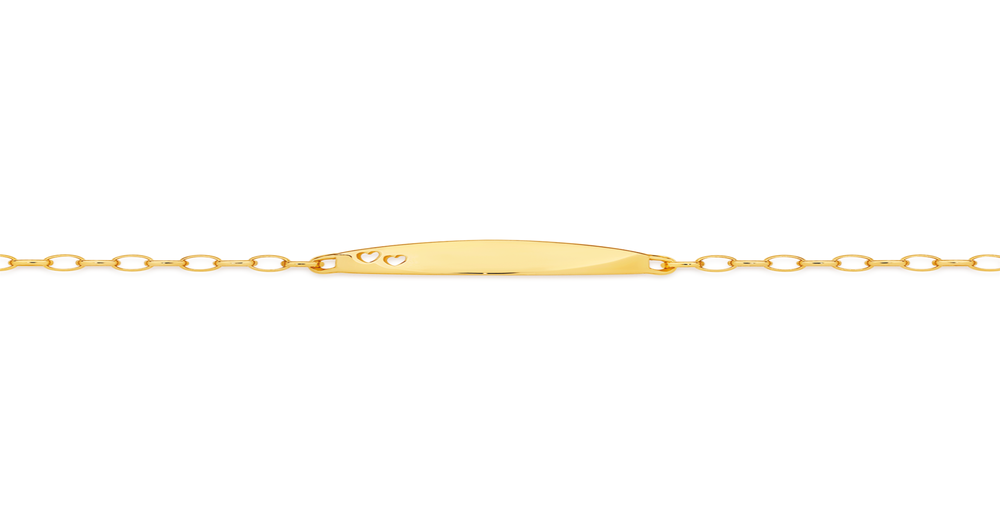 9ct Gold 16.5cm Solid Belcher I.d. Bracelet Prouds