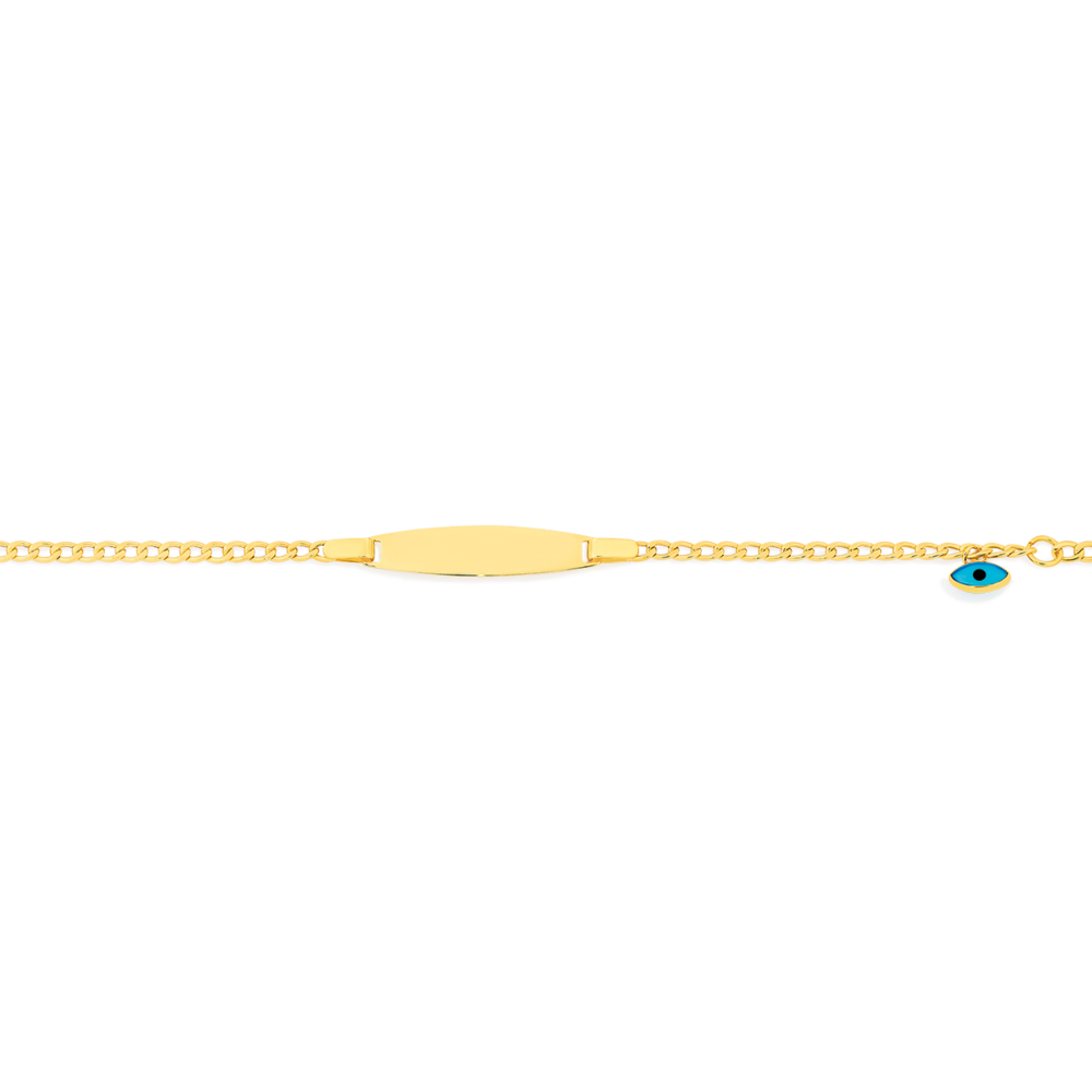9ct Gold 19cm Evil Eye Cable Bracelet Prouds