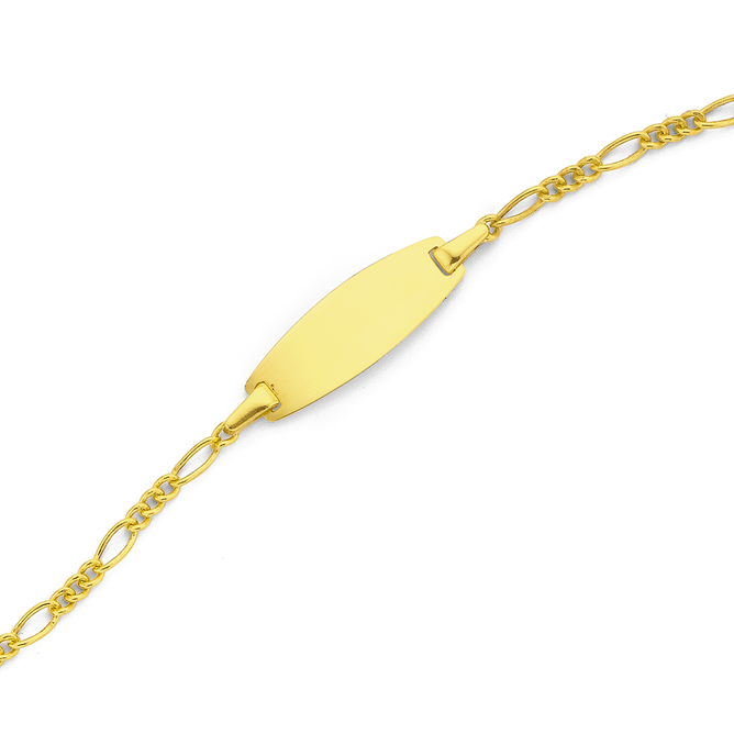 9ct Gold 16cm I.D. Cross Bracelet | Bracelets | Prouds The Jewellers