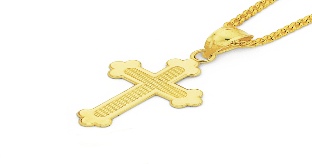 9ct Gold 16mm Celtic Cross Pendant Prouds