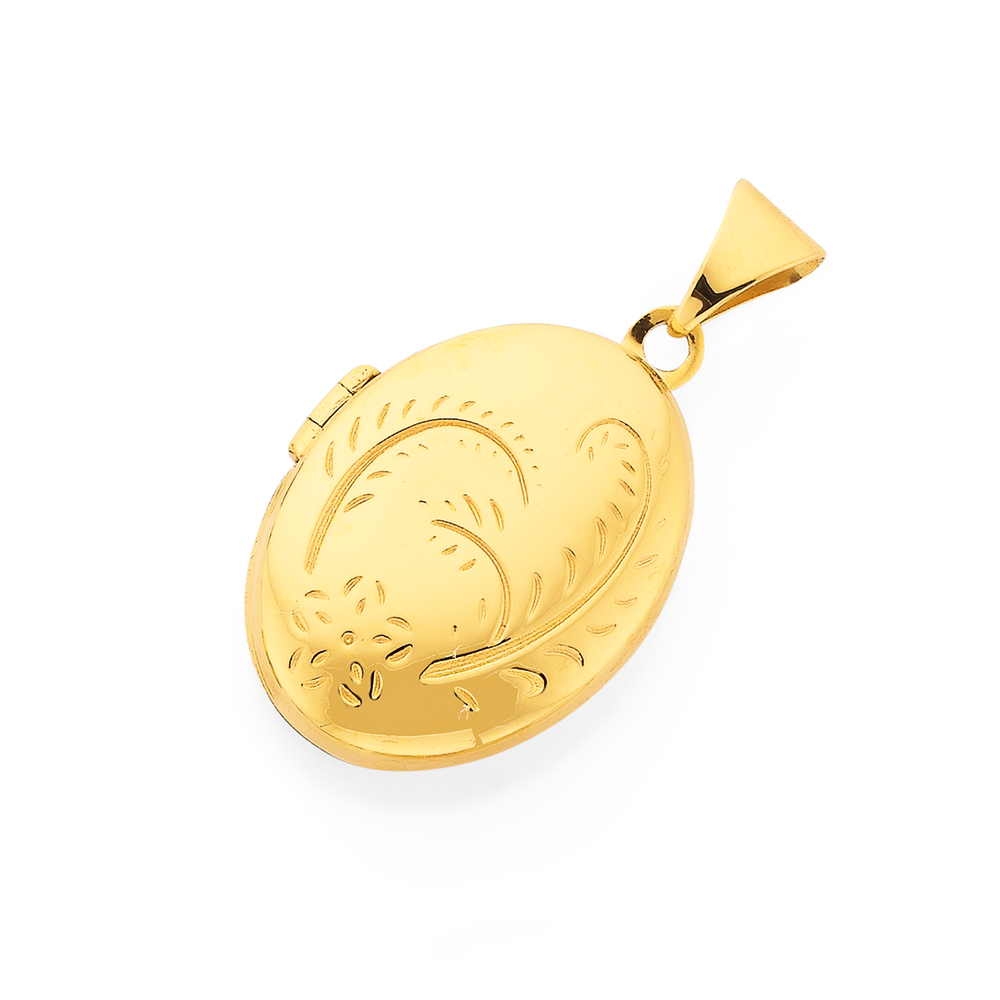 9ct Gold Oval Locket | H.Samuel