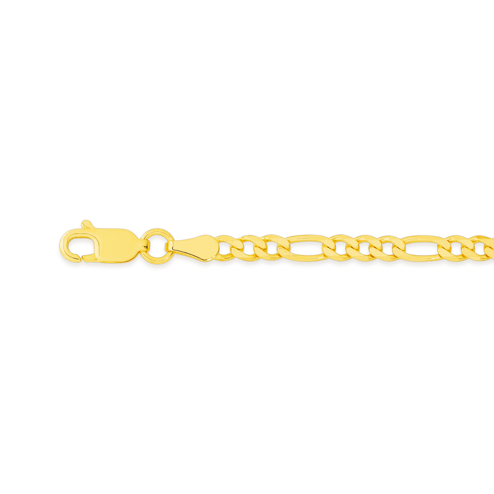 Citerna 9ct Yellow Gold Figaro Bracelet of Weight 2.5gr and 7.5 Inch Length  By Citerna - Gold Jewellery from Prime Jewellery UK