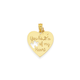9ct Gold 18mm Puzzle Message Heart Plate Pendant