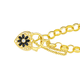 9ct Gold, 19cm Belcher Sapphire & Diamond Bracelet
