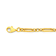 9ct Gold 19cm Figaro 3+1 Bracelet