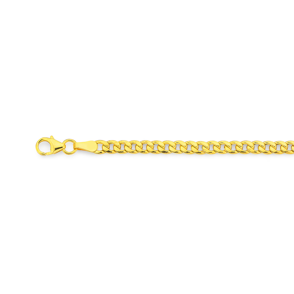 9ct Gold 19cm Hollow Curb Bracelet