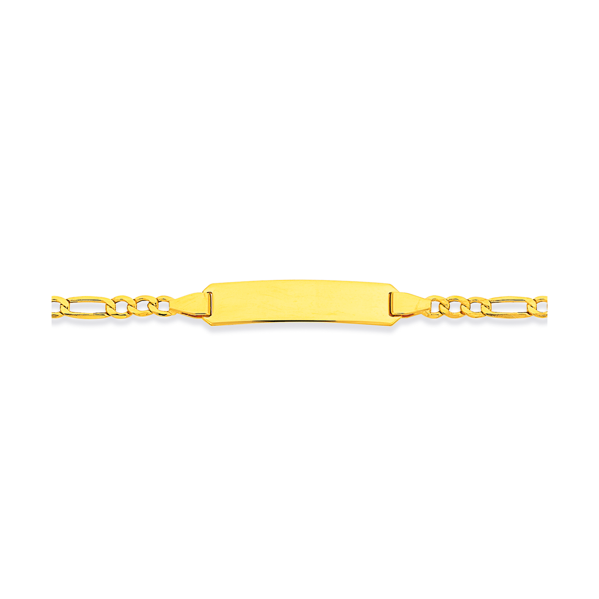 9ct Gold 19cm Hollow Figaro 3+1 ID Bracelet | Bracelets | Prouds The ...