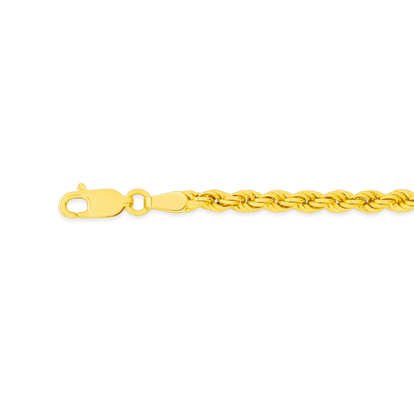 9ct Gold 19cm Hollow Rope Bracelet