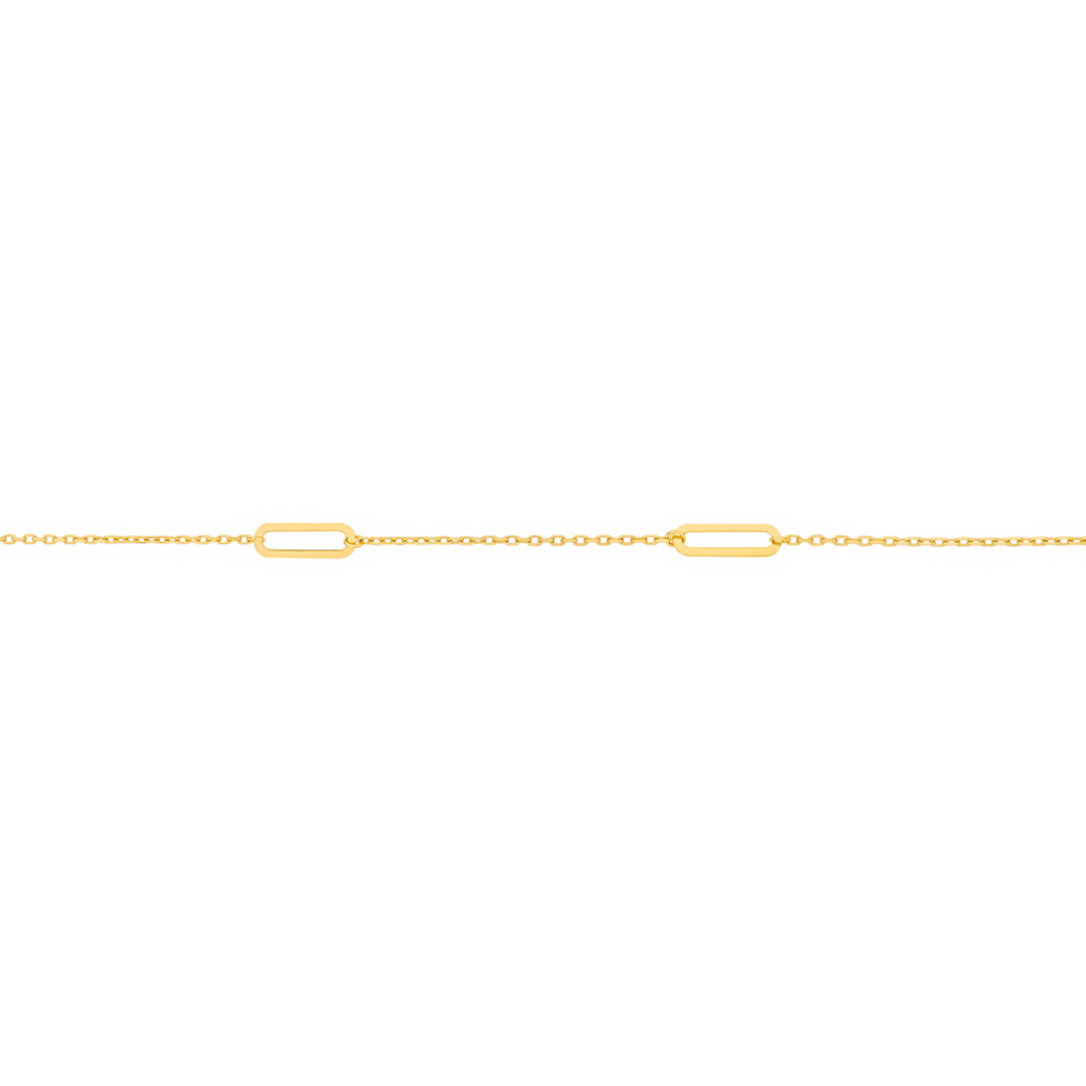 9ct Gold 19cm Multi Paperclip Trace Bracelet
