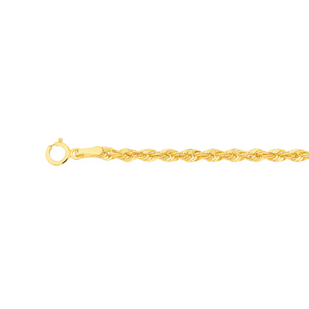 9ct Gold 19cm Rope Bracelet