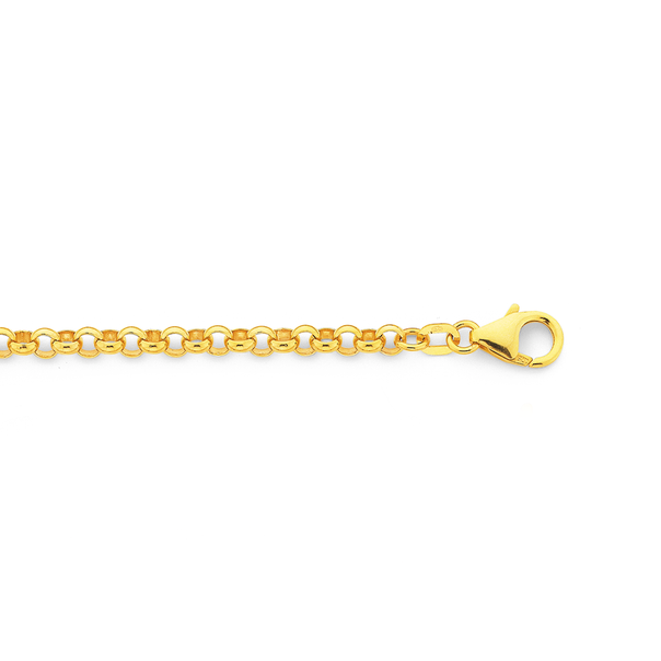 9ct Gold 19cm Solid Belcher Bracelet