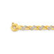 9ct Gold 19cm Solid Bolt Ring Bracelet with CZ