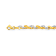 9ct Gold 19cm Solid CZ Twist Bracelet