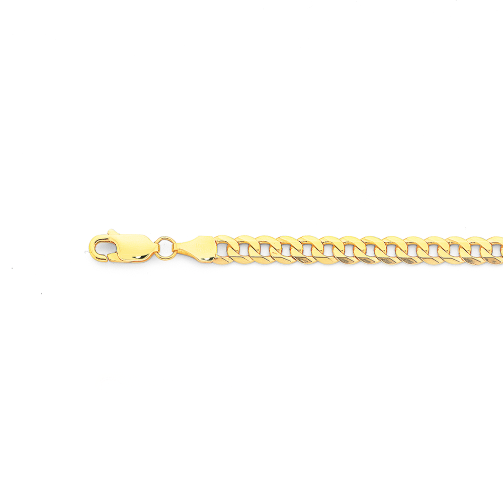 Second Hand 9ct Yellow Gold Identity Curb Bracelet - thbaker.co.uk