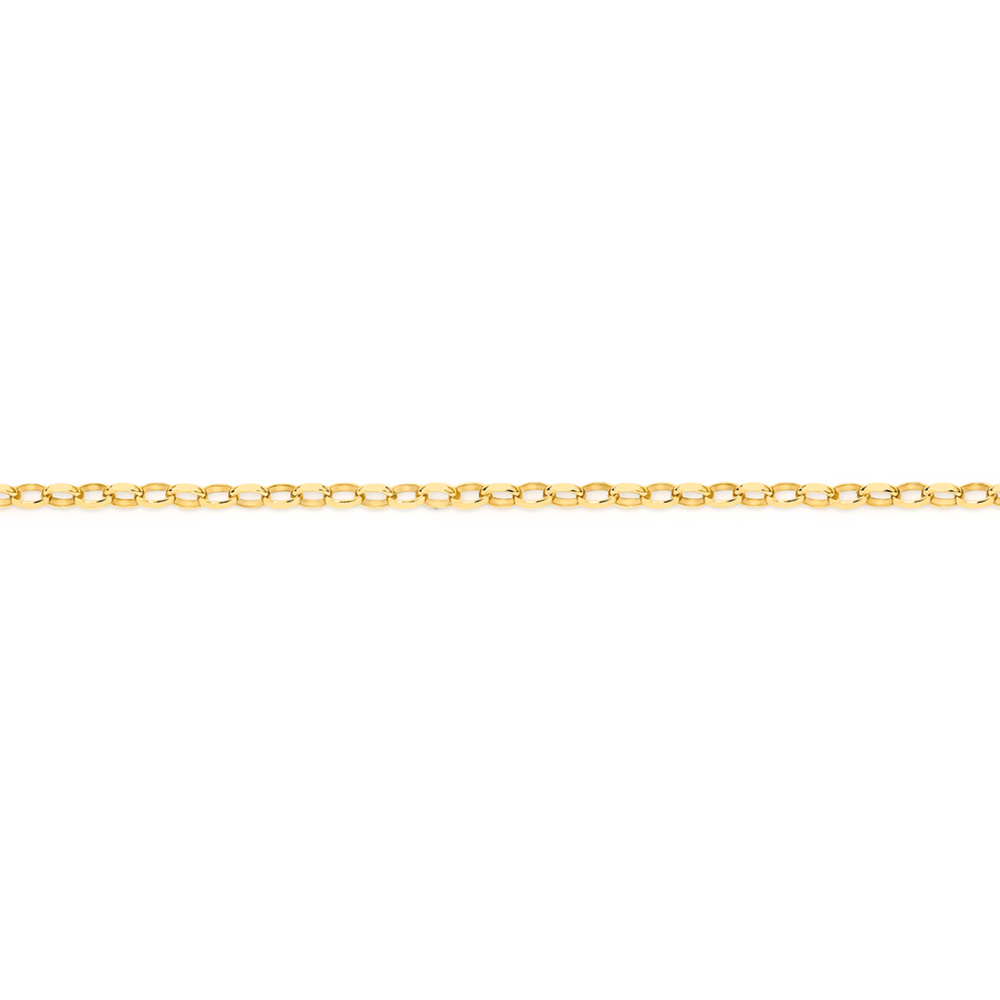 9ct Gold 19cm Solid Oval Belcher Bracelet