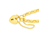 9ct Gold 19cm Solid Oval Belcher Padlock Bracelet