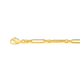 9ct Gold 19cm Solid Paperclip Bracelet