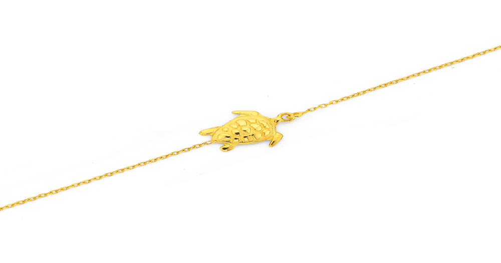 9ct Gold 19cm Turtle Trace Bracelet | Prouds