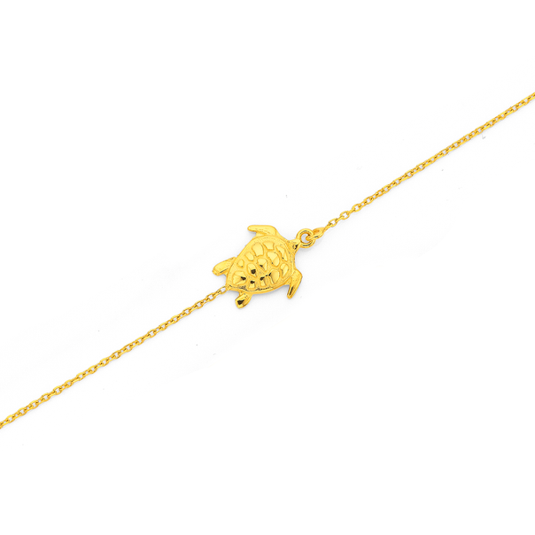 9ct Gold 19cm Turtle Trace Bracelet