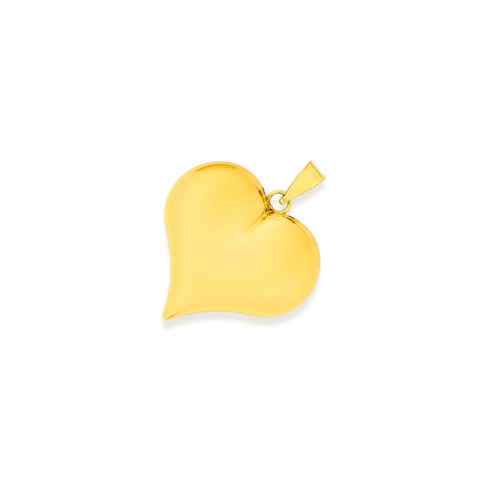 Puffed best sale heart necklace