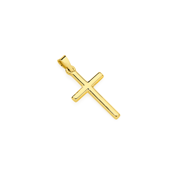 9ct Gold 21mm Plain Cross Pendant