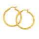 9ct Gold 2.5x25mm Twist Hoop Earrings