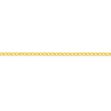 9ct Gold 27cm Solid Curb Anklet Prouds