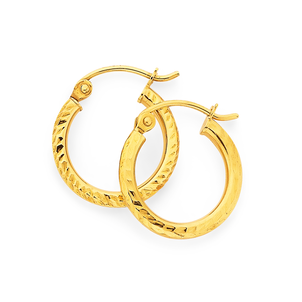 CHILD'S BABY'S CHILDREN'S 9CT YELLOW GOLD SMALL HOOP EARRINGS