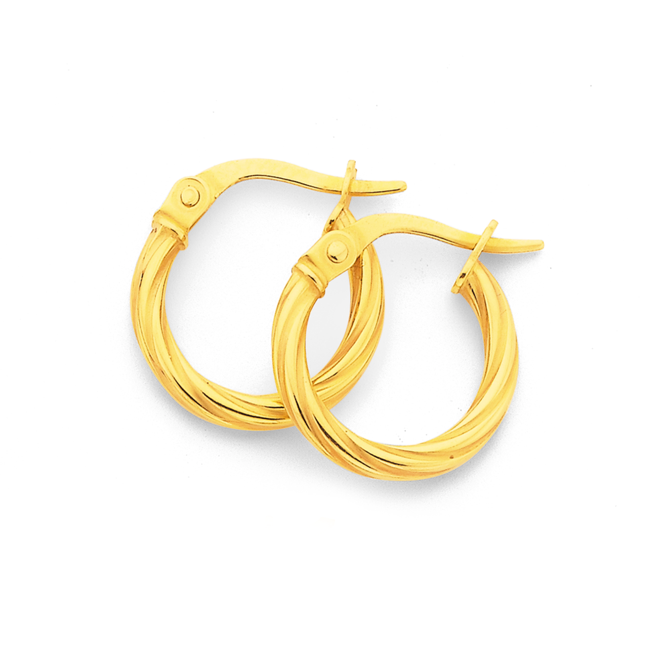 9ct Gold Two Tone Dolphin Creole Earrings | Earrings | Prouds The Jewellers