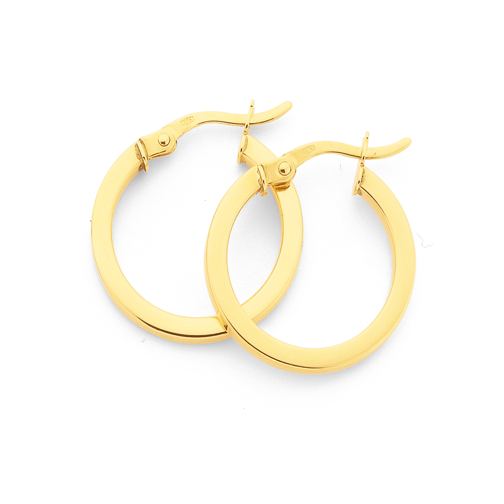 Prouds gold online hoop earrings