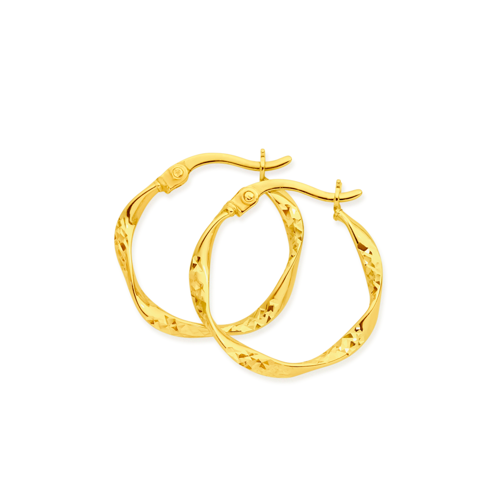 Buy Ayesha Metallic Gold Girl Power Symbol And Rebel Quote Hoop Earrings  Online